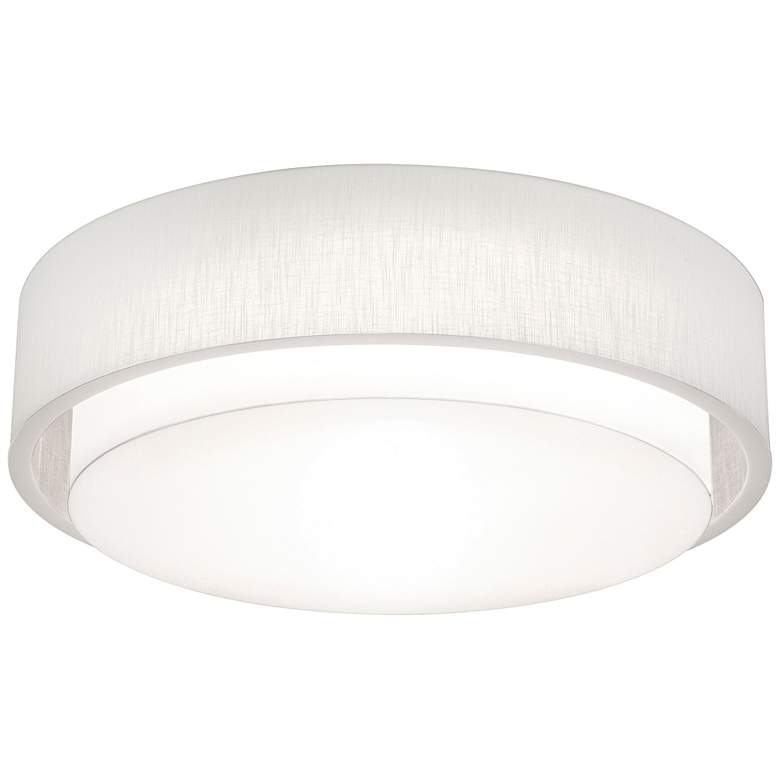 Image 1 Sanibel 32" Wide Linen White Double Layer LED Ceiling Light