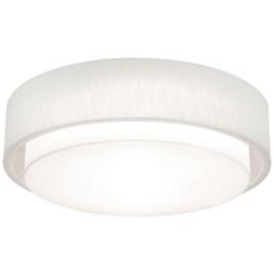 Sanibel 32" Wide Linen White Double Layer LED Ceiling Light