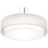 Sanibel 32" Wide Satin Nickel LED Pendant With Linen White Shade