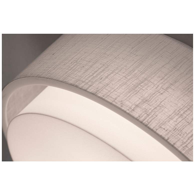 Image 2 Sanibel 32" Wide Satin Nickel LED Pendant With Linen White Shade more views