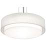 1_Sanibel 32" Wide Satin Nickel Pendant With Linen White Shade