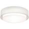 Sanibel 32" Wide White Flush Mount With Linen White Shade