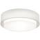 Sanibel 32" Wide White LED Flush Mount With Linen White Shade