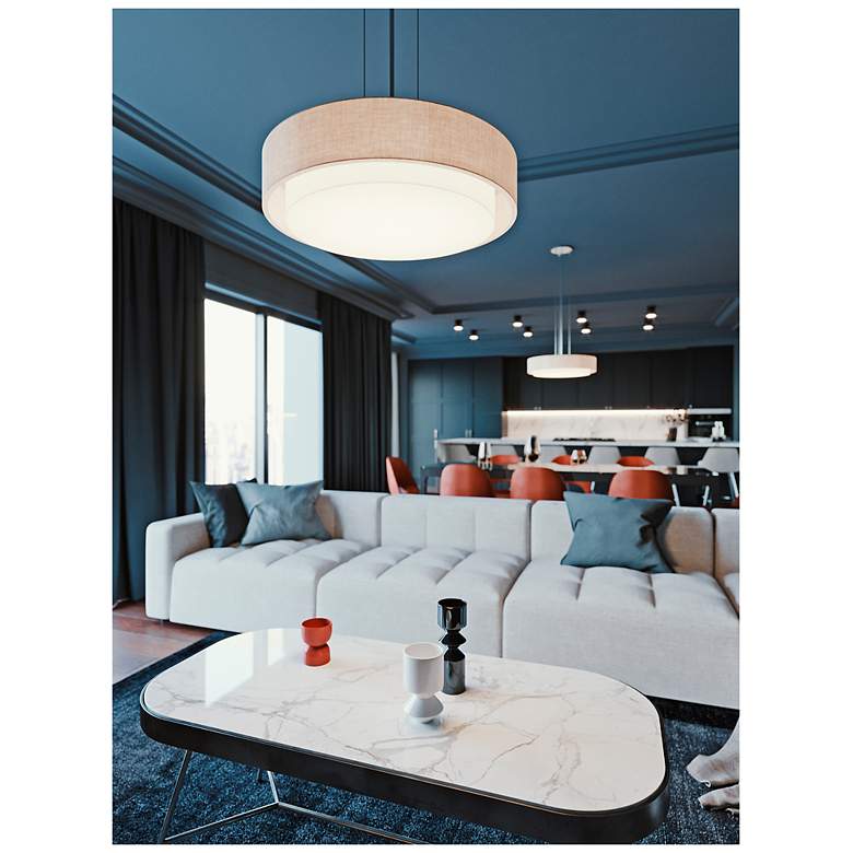 Image 2 Sanibel 5.63" Satin Nickel LED Pendant more views