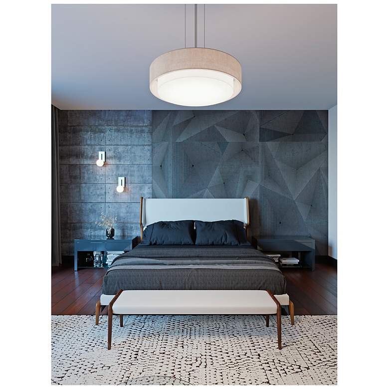 Image 3 Sanibel 5.63" Satin Nickel LED Pendant more views