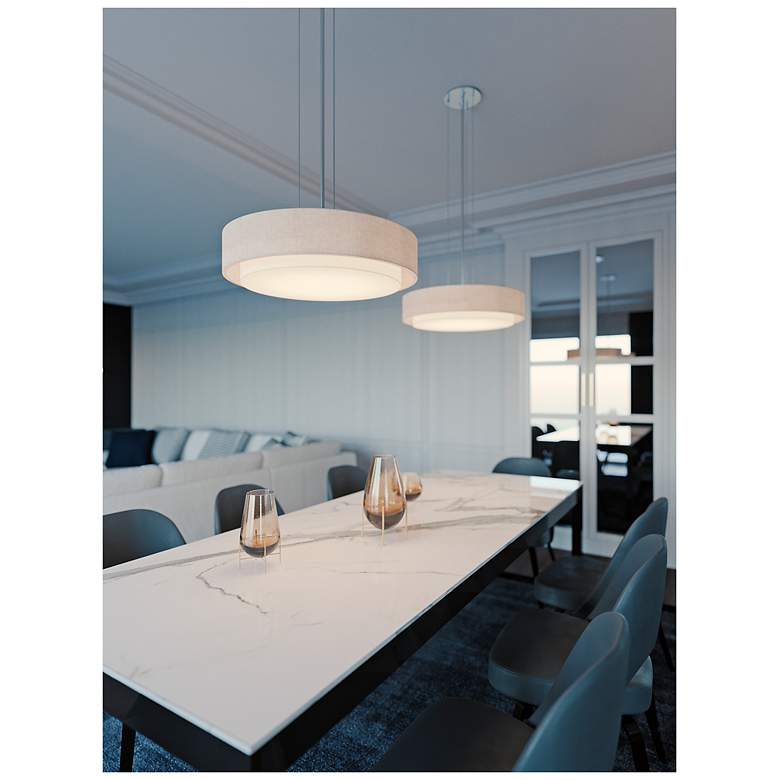 Image 4 Sanibel 5.63" Satin Nickel LED Pendant more views
