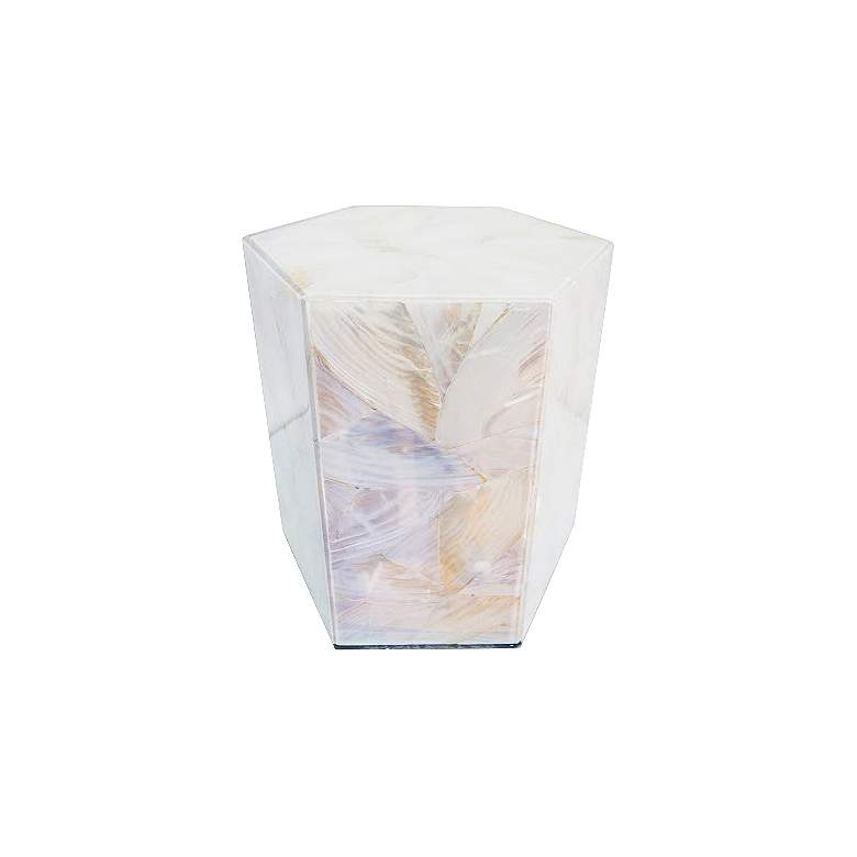 Image 1 Sanibel Mother of Pearl Hexagonal Accent Table
