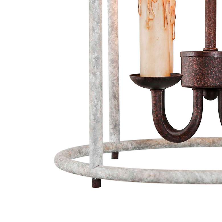 Image 6 Sano 12.6" Wide Gray White 4-Light Cylinder Chandelier more views
