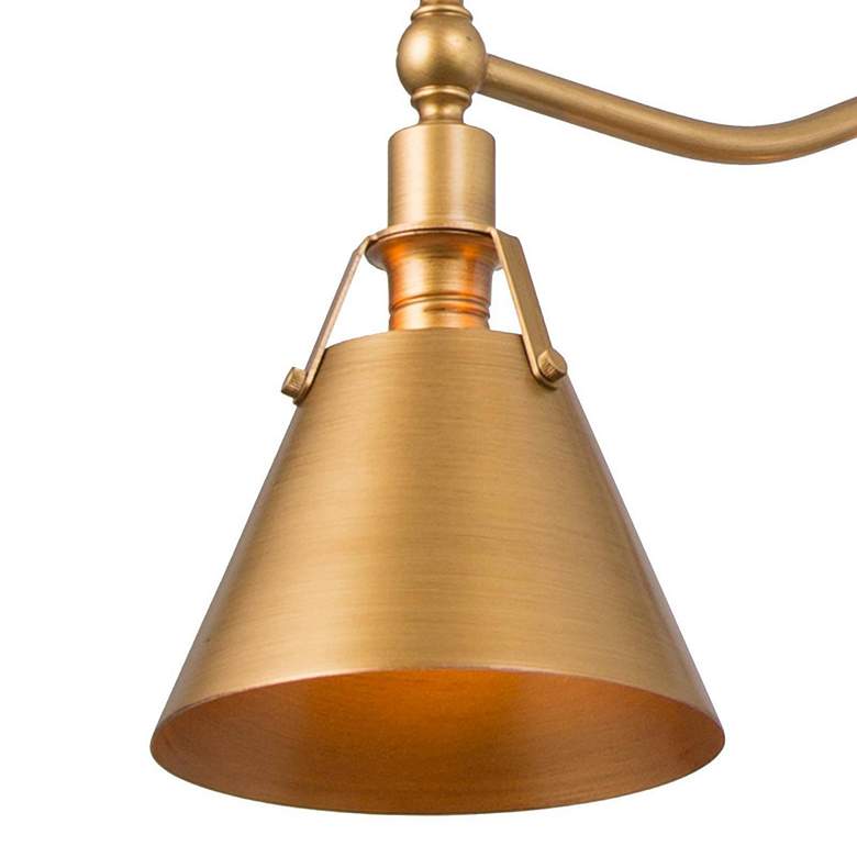 Image 3 Sano 31 1/2"W Vintage Brushed Gold 3-Light Island Chandelier more views