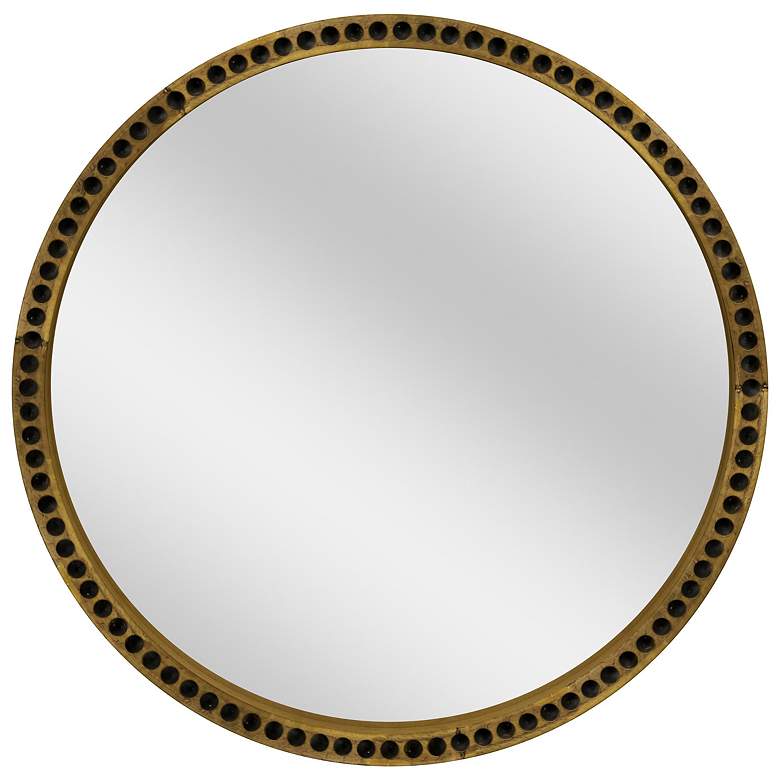 Image 1 Sansee Gold Metal 36" Round Wall Mirror