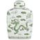 Sansui 10 1/2"H Green and White Ceramic Ginger Jar with Lid