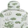 4_Sansui 10 1/2"H Green and White Ceramic Ginger Jar with Lid more views