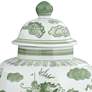 4_Sansui 12"H Green and White Ceramic Ginger Jar with Lid more views