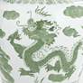 5_Sansui 12"H Green and White Ceramic Ginger Jar with Lid more views