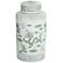 Sansui 15 3/4"H Green and White Ceramic Ginger Jar with Lid