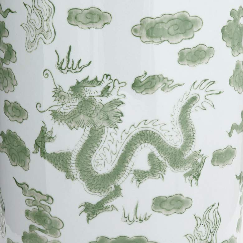 Image 4 Sansui Green and White 2-Piece Ceramic Ginger Jar Set more views
