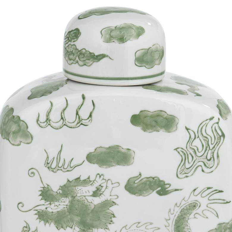 Image 7 Sansui Green and White 2-Piece Ceramic Ginger Jar Set more views