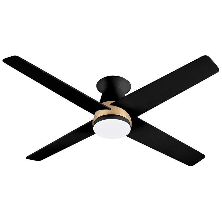 Image 1 Santa Ana Ceiling Fan - Aged Brass - Black