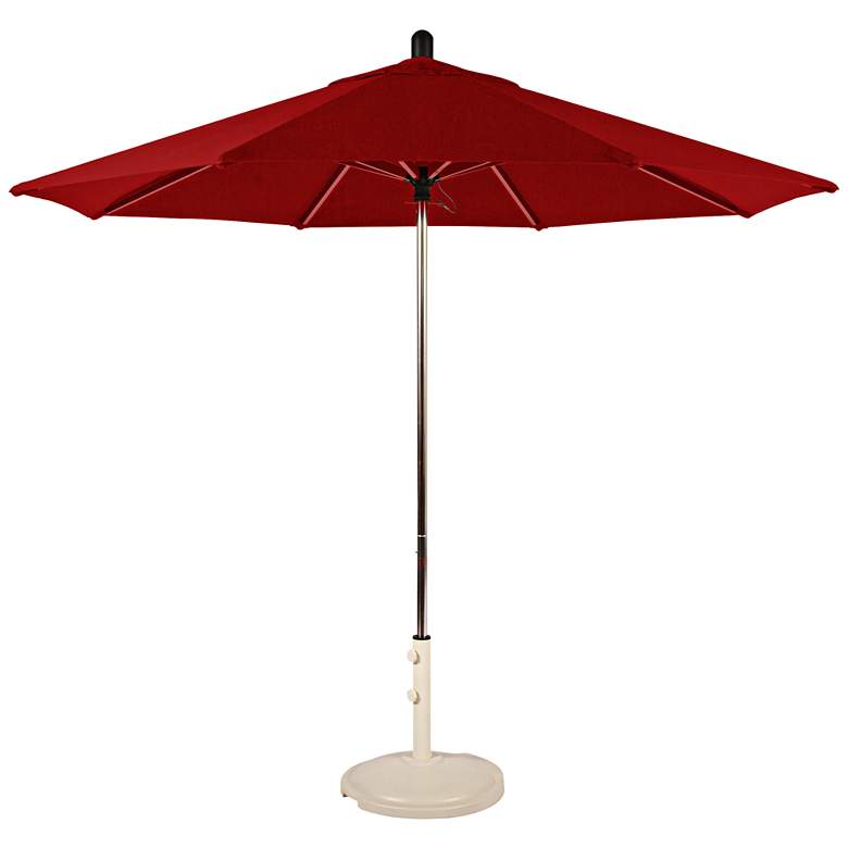Image 1 Santa Barbara 8 3/4-Foot Jockey Red Sunbrella Patio Umbrella