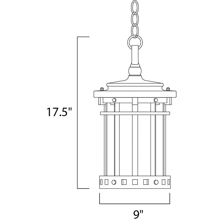 Image 3 Santa Barbara Collection 17 1/2" High Outdoor Hanging Light more views