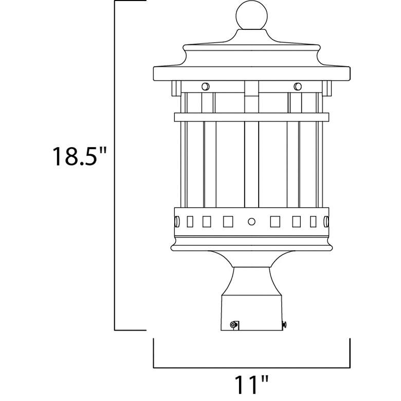 Image 3 Santa Barbara Collection 18 1/2" High Outdoor Post Light more views