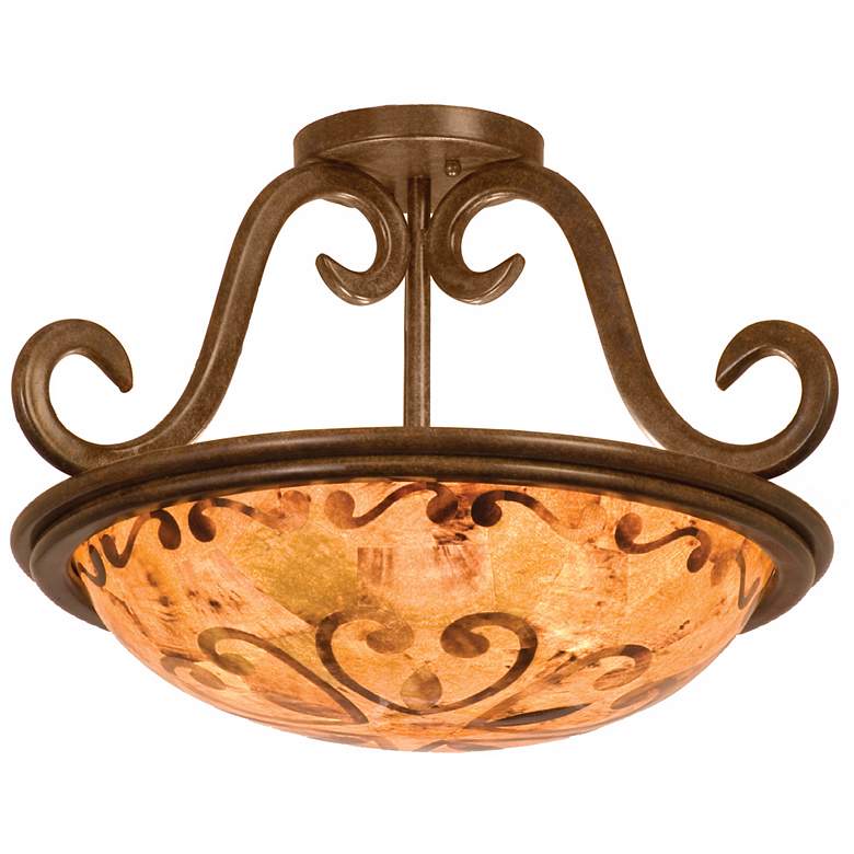 Image 1 Santa Barbara Collection 19 inch Wide Ceiling Light Fixture