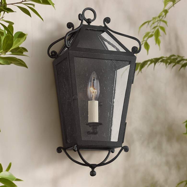 Image 1 Santa Barbara County 16 1/2"H French Iron Outdoor Wall Light