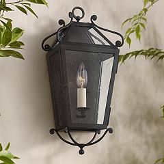 Santa Barbara County 16 1/2"H French Iron Outdoor Wall Light | www.lampsplus.com