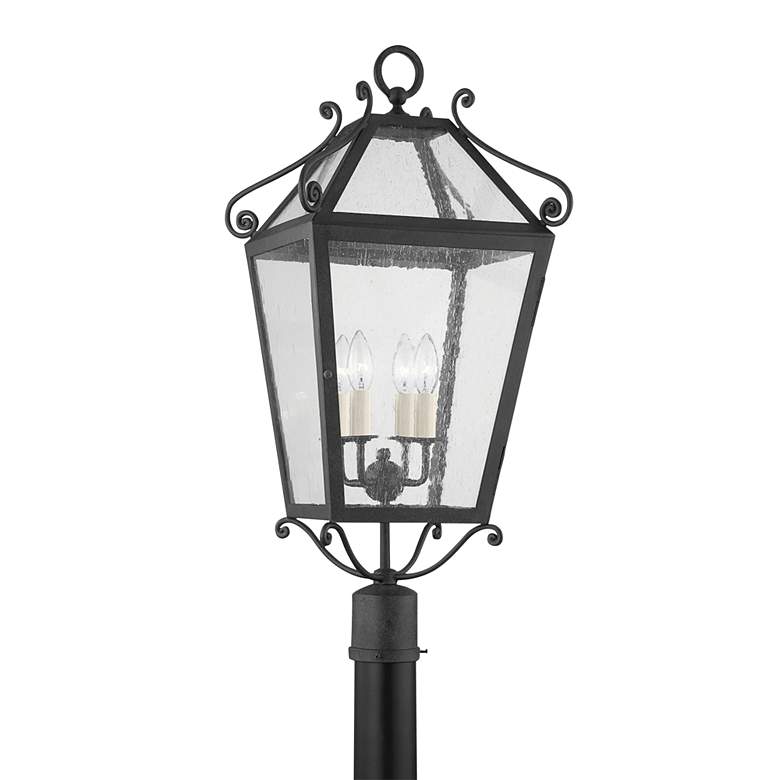 Image 1 Santa Barbara County 29 1/4" High French Iron Outdoor Post Light