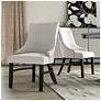 2_Santa Beige Fabric Wingback Dining Chair With Welt Set of 2 more views