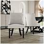 3_Santa Beige Fabric Wingback Dining Chair With Welt Set of 2 more views