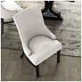 4_Santa Beige Fabric Wingback Dining Chair With Welt Set of 2 more views