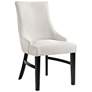 5_Santa Beige Fabric Wingback Dining Chair With Welt Set of 2 more views