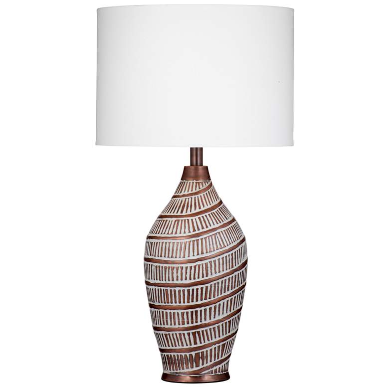 Image 1 Santa Cruz 27" Art Deco Styled Copper Table Lamp