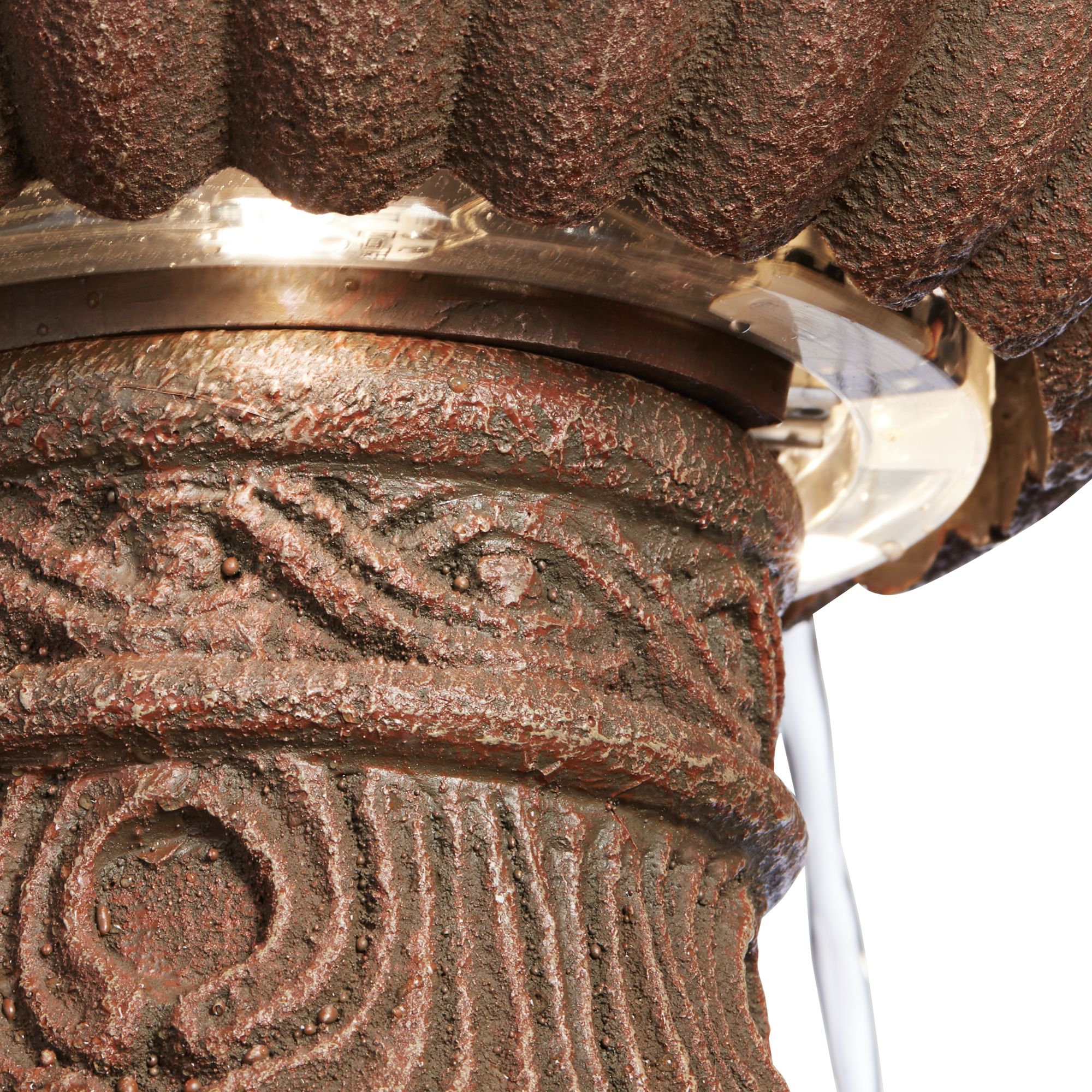 Watch A Video About the Noir Three Tier Faux Stone LED Outdoor Fountain