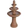 Watch A Video About the Noir Three Tier Faux Stone LED Outdoor Fountain