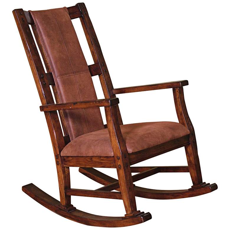 Image 1 Santa Fe Dark Chocolate Wood Rocker Chair