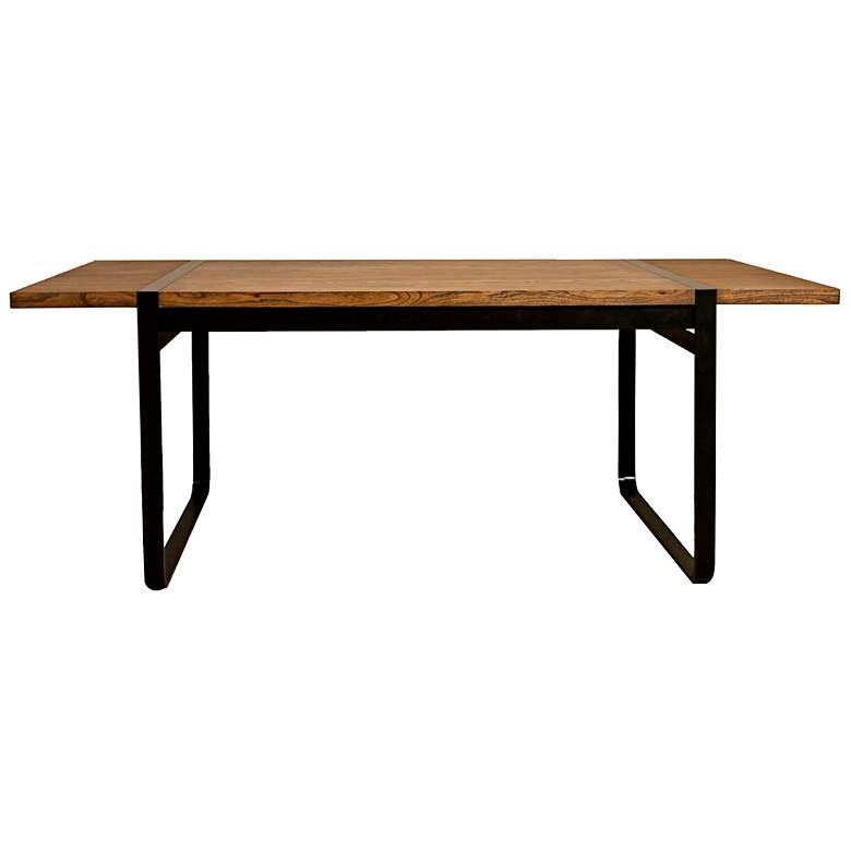 Image 1 Santa Fe Java Stain Finish 86 1/2" Wide Dining Table
