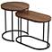 Santa Maria Walnut Nesting Accent Tables Set of 2