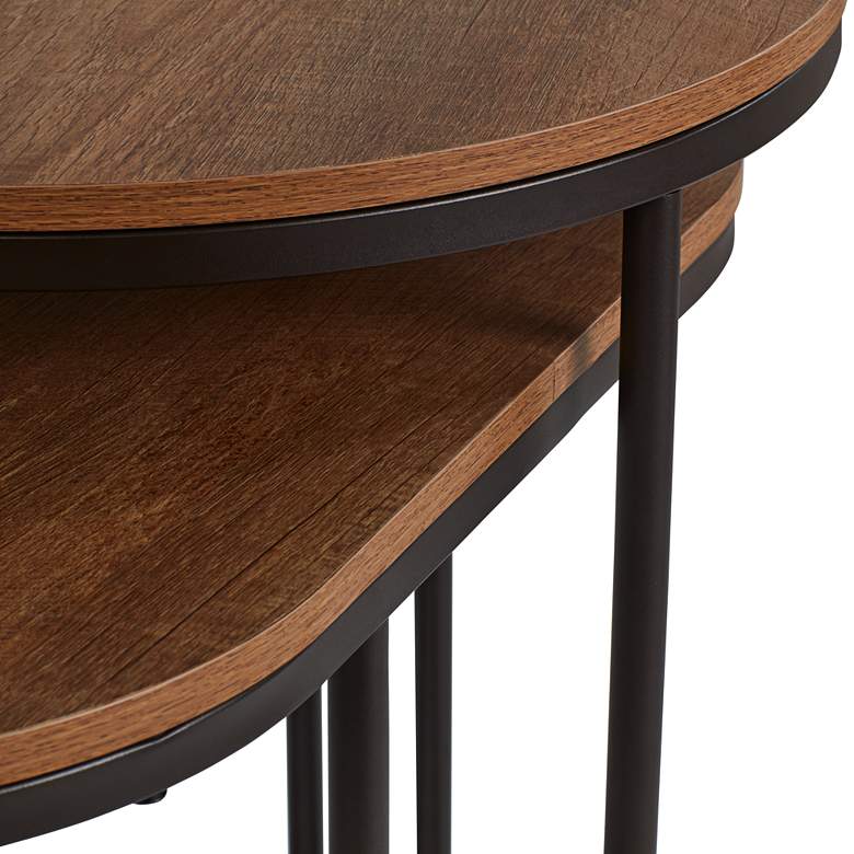 Image 3 Santa Maria Walnut Nesting Accent Tables Set of 2 more views
