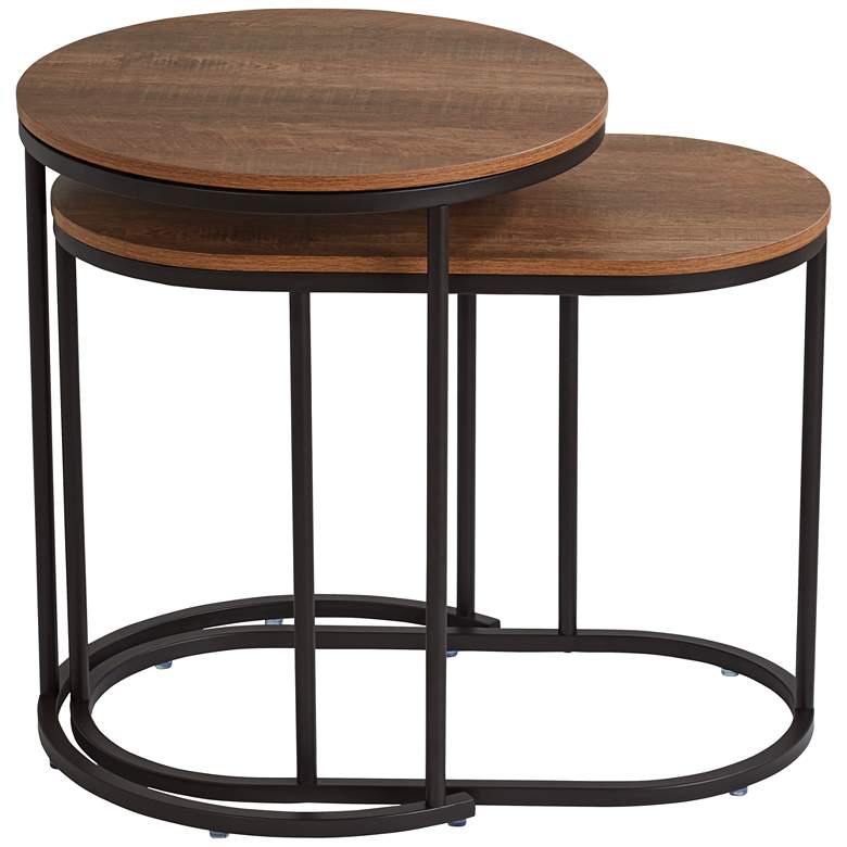 Image 5 Santa Maria Walnut Nesting Accent Tables Set of 2 more views