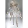 Thumbnail3 of Santana 24"W Satin Nickel 18-Light LED Suspension Chandelier more views