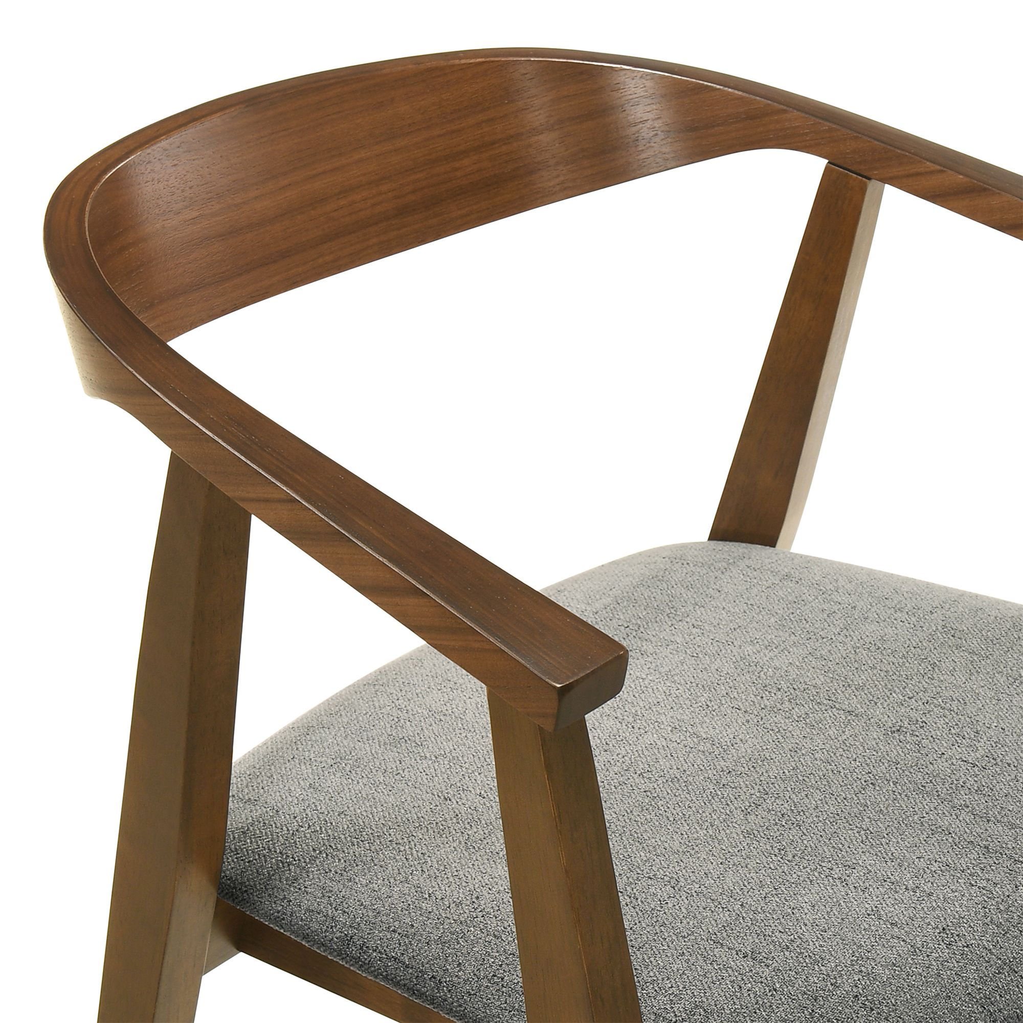 Image 7 Santana 5 Piece Round Dining Table Set in Walnut Wood with Charcoal Fabric more views