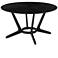 Santana 54 in. Round Dining Table in Wood and Black Finish