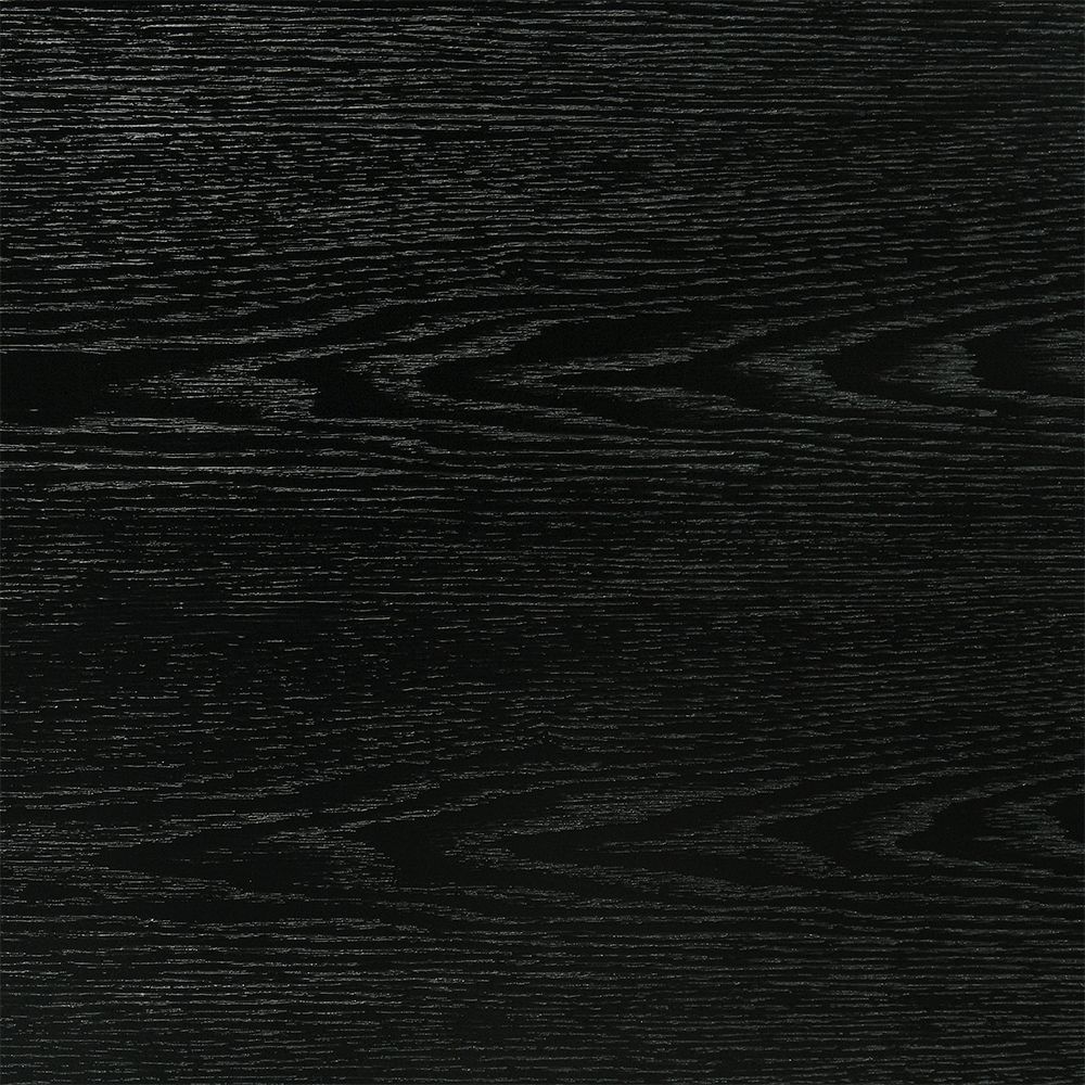 Santana 54 in. Round Dining Table in Wood and Black Finish