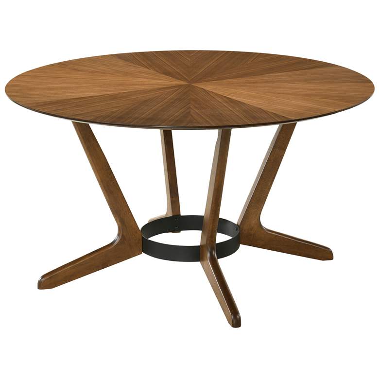 Image 1 Santana 54 in. Round Dining Table in Wood and Walnut Finish