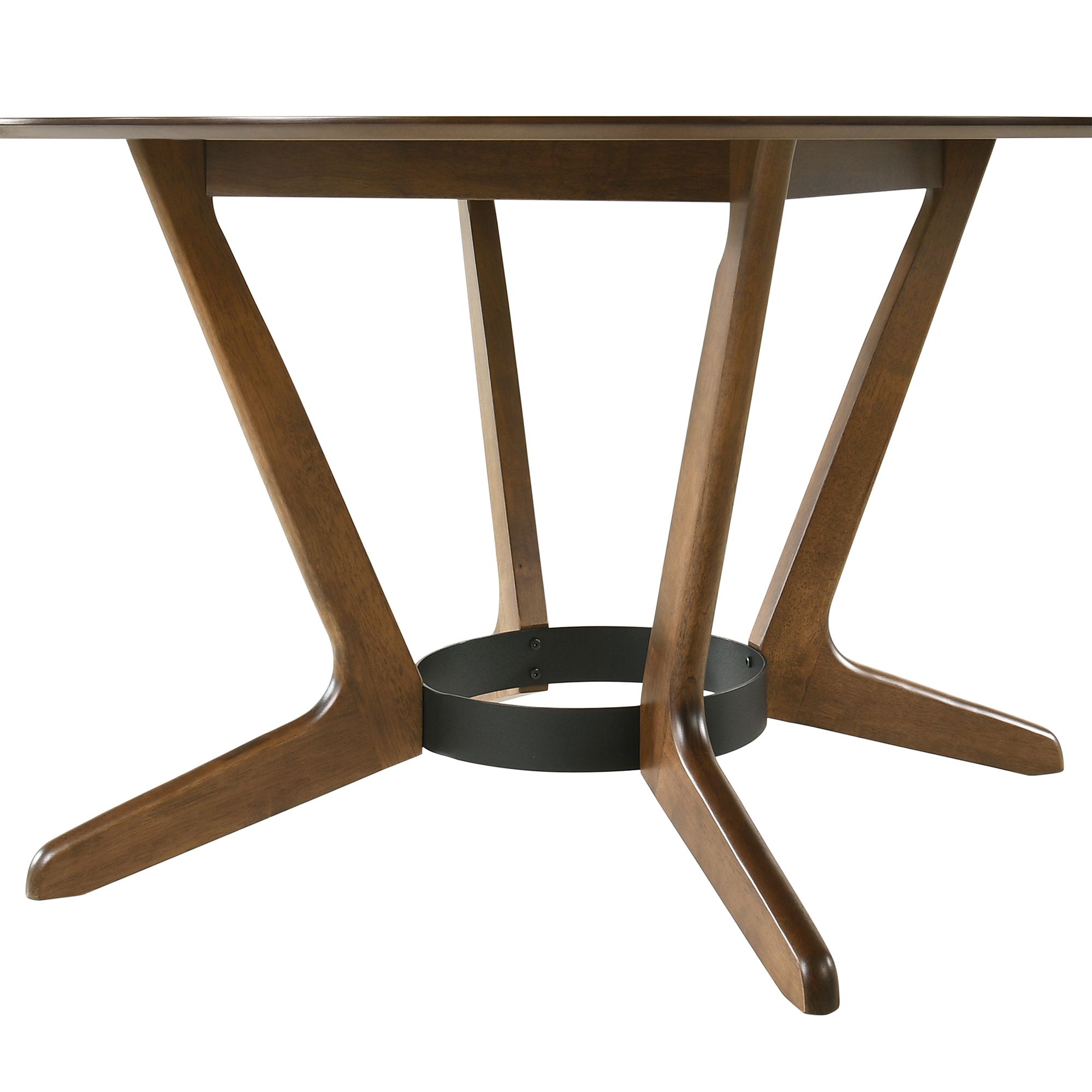 Image 5 Santana 54 in. Round Dining Table in Wood and Walnut Finish more views