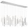 Santana 72" Wide Satin Nickel 30-Light LED Linear Chandelier