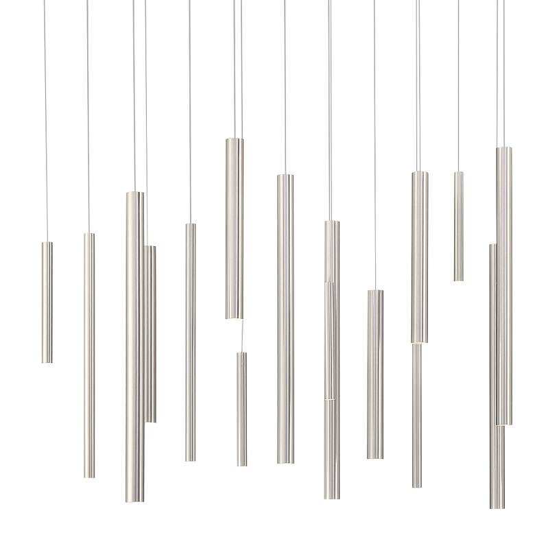 Image 2 Santana 72" Wide Satin Nickel 30-Light LED Linear Chandelier more views