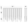 3_Santana 72" Wide Satin Nickel 30-Light LED Linear Chandelier more views